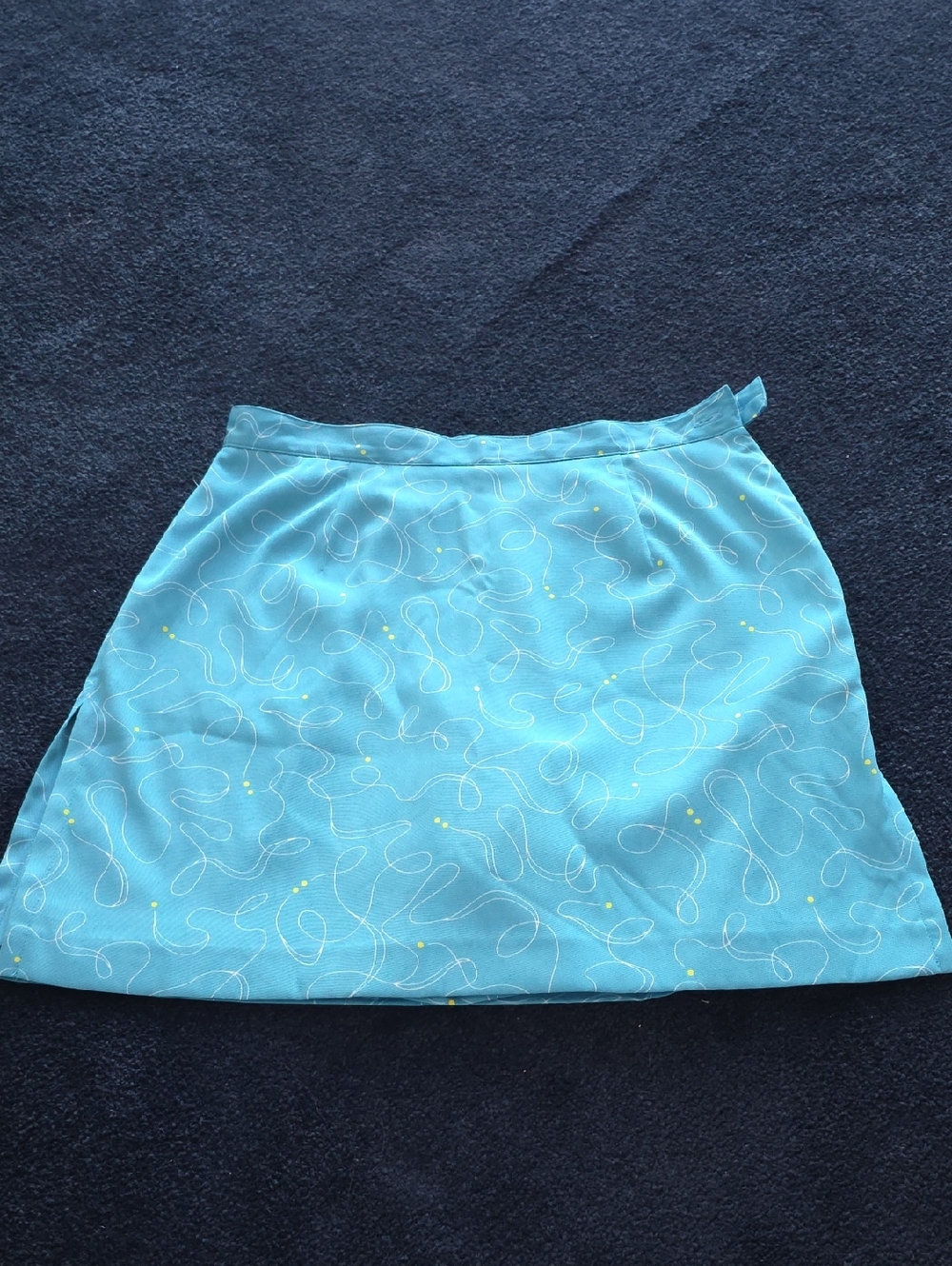 Bette & Court Skort Size 8 Blue Side Zip Geometric Casual Golf Tennis Womens